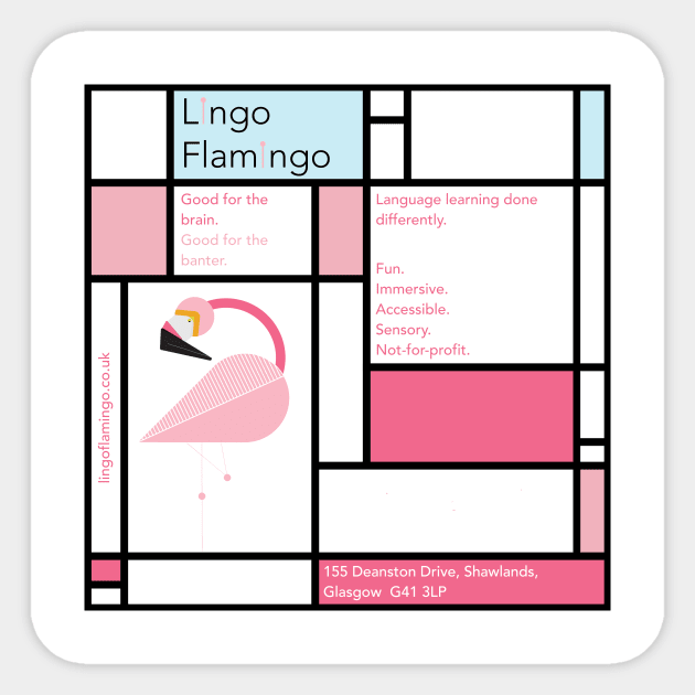 Modernist Lingo Sticker by LingoFlamingo